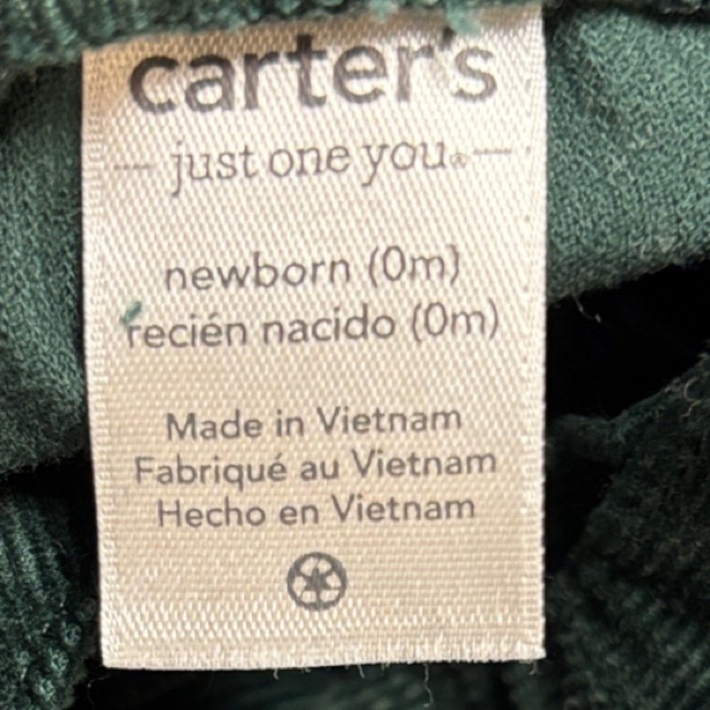 Dark Green Corduroy Pinafore Dress with Floral Onesie - Picture 14 of 16